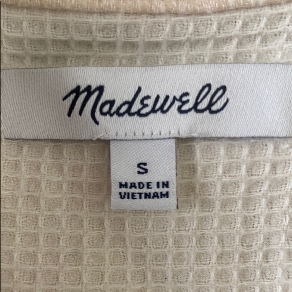 Madewell Waffle Knit Button Down Shirt Jacket – Size S - Picture 7 of 14
